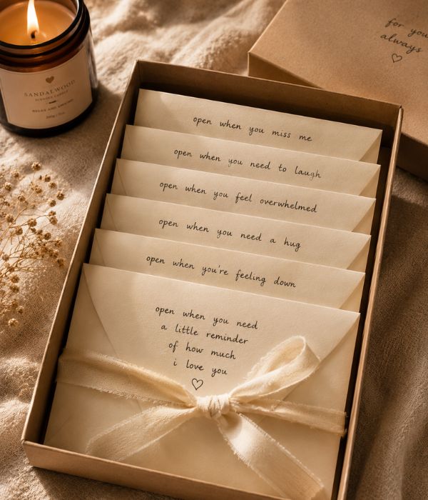 long-distance girlfriend gifts: "Open When" Letter Series