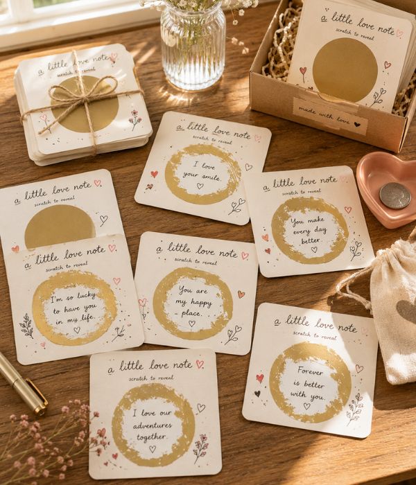 DIY Gifts for Girlfriend: A "Reasons I Love You" Scratch Card Set