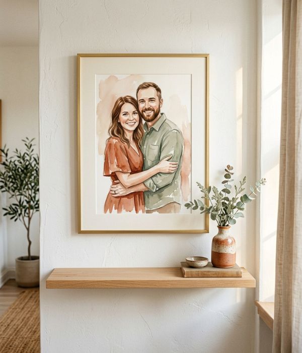 A Custom Illustrated Portrait of the Two of You