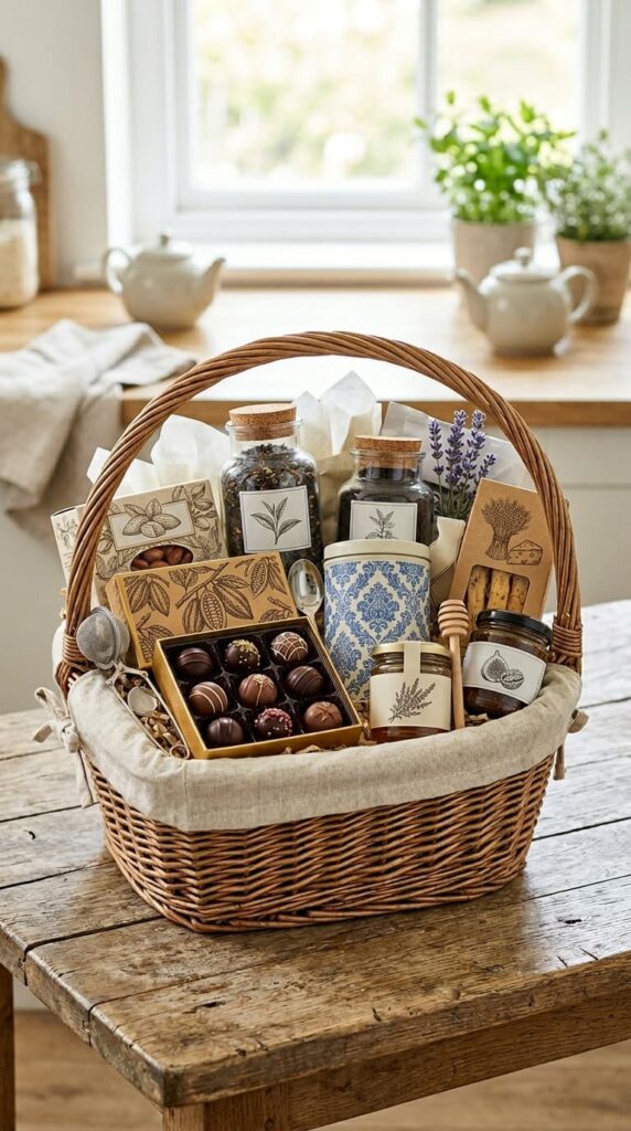 A Gourmet Food and Tea Basket