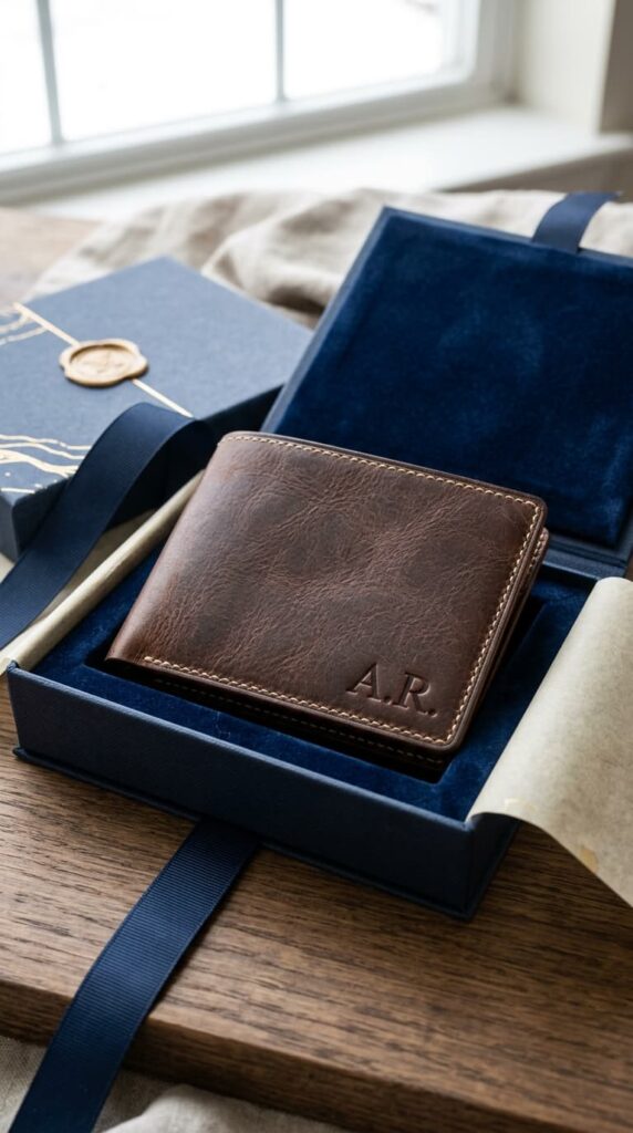 A Quality Leather Wallet with a Christmas Card Slot