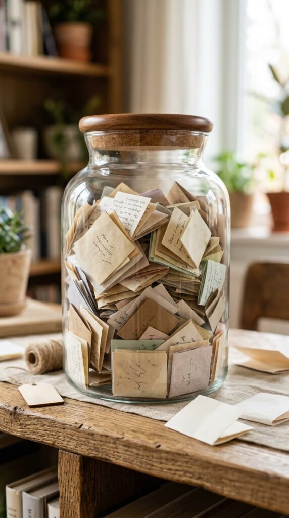 Sentimental gifts for dad from daughter: A Memory Jar Filled with Specific Named Moments