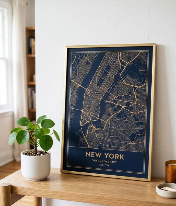 A Personalised Map Print of Where Your Story Started