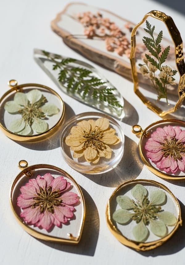 Cheap gifts for mom under $30: A Pressed Flower Bookmark or Small Resin Piece
