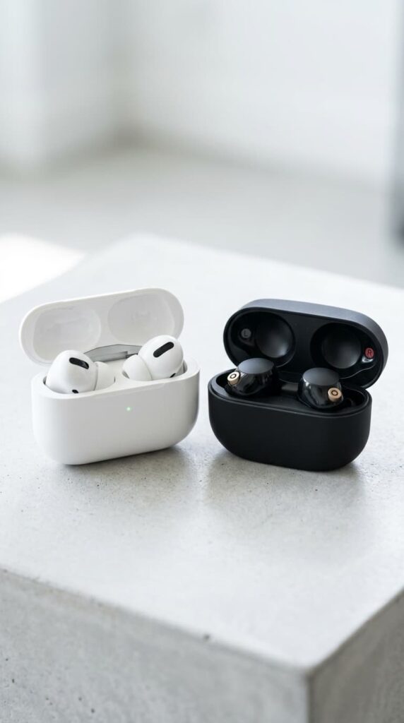 Wireless Earbuds from an Electronics Store