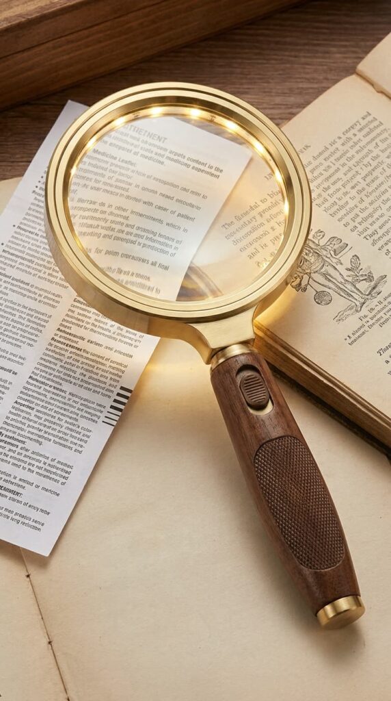A Quality Magnifying Glass with Built-In Light