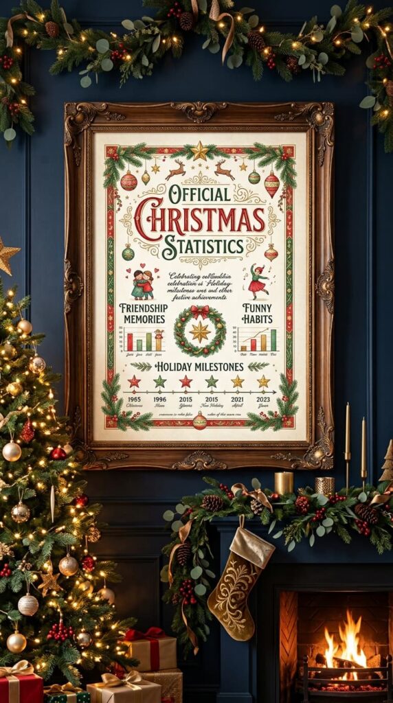 Christmas Gifts for Best Friend: A Personalised Christmas "Official Statistics" Print