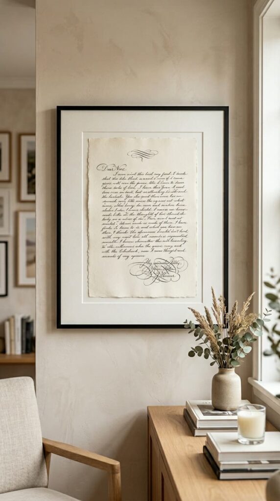 A Framed Letter About What He Taught You Without Knowing