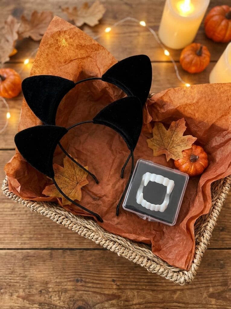 A Couples Costume Accessory, Like Matching Cat Ears or Vampire Fangs