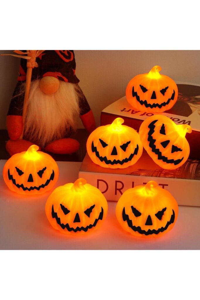 A Mini Pumpkin Light for His Desk or Nightstand