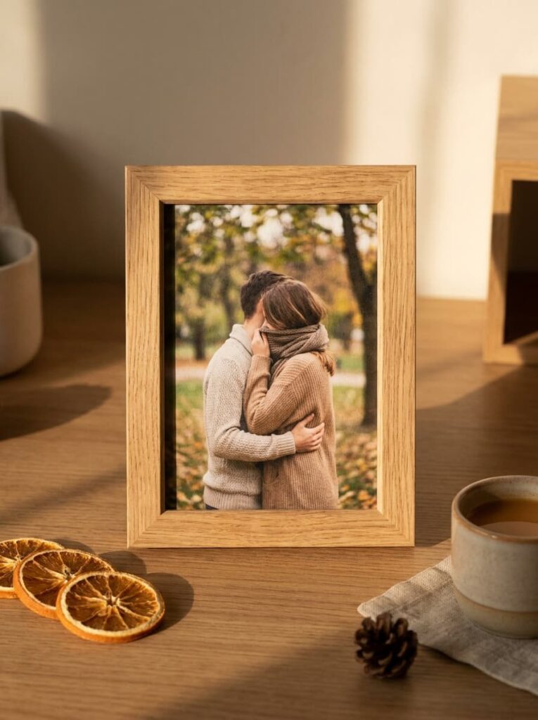 A Printed Photo of You Two in a Mini Frame